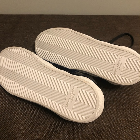 Saint Laurent Court Classic Navy Blue California Luxury Sneakers 35 - Picture 5 of 7